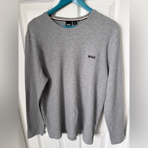 Hugo Boss Other - Mens Hugo Boss Long Sleeve Waffle Shirt Size Large Black Label Like NEW